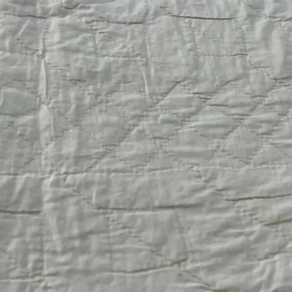 Antique Flour Sack Blue Red Patchwork Handmade Quilt 79